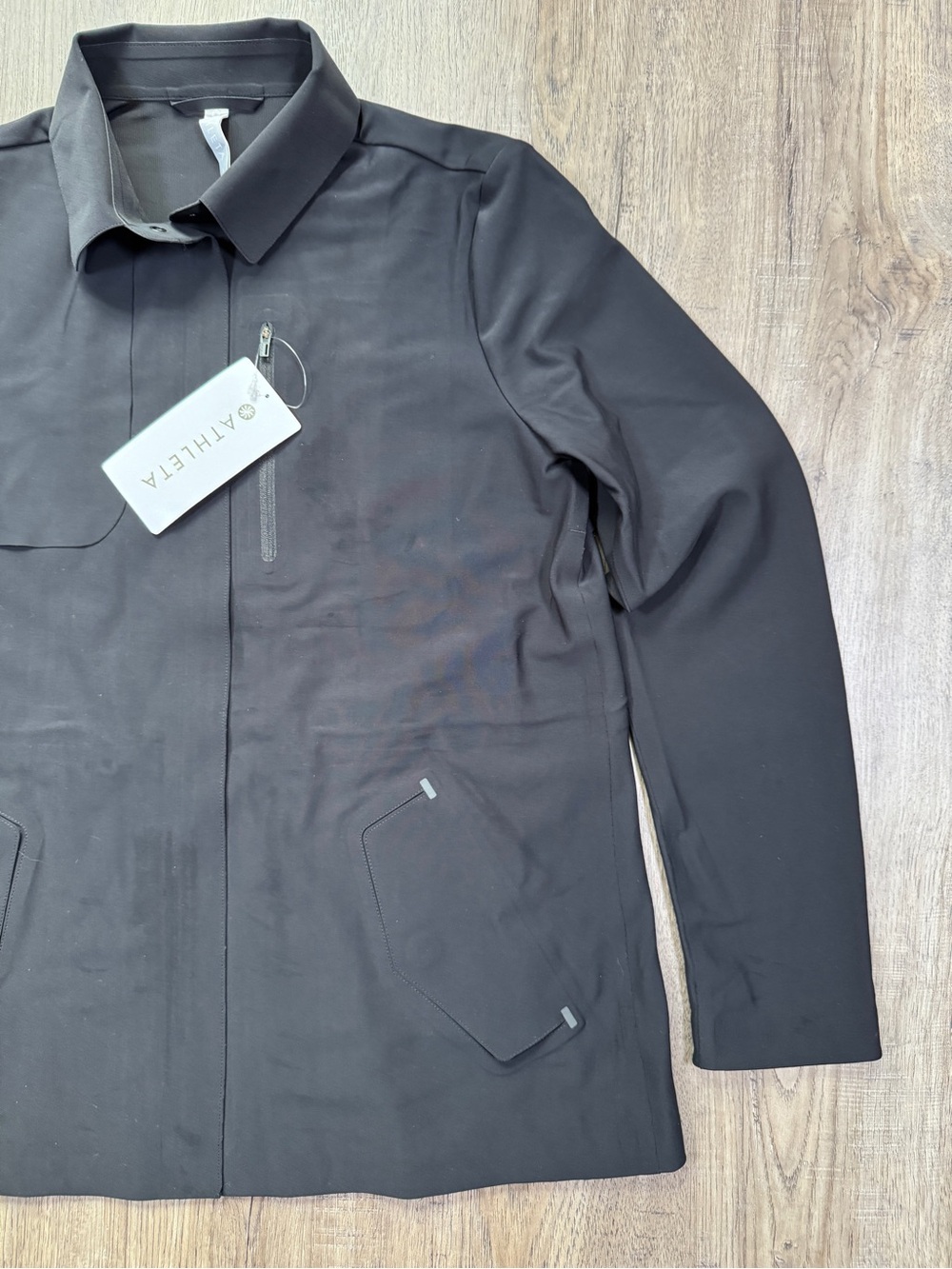 Athleta Lunar Jacket NWT Black Zip Front Size 6 - Picture 4 of 13